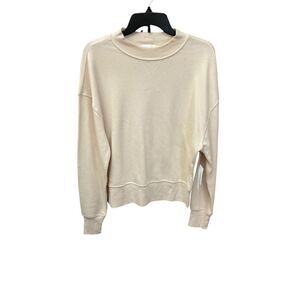 Abound Sweatshirt Crew Neck Pullover Cotton Blend Tan Beige Oatmeal Women XXS